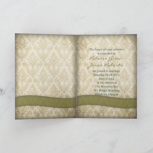 elegant  crème damask peace ock bruiloft (Binnen)