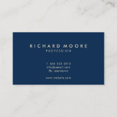 Elegant crème en blauwe grunge signatuur abstract  visitekaartje (Achterkant)