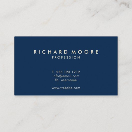 Elegant crème en blauwe grunge signatuur abstract visitekaartje (Achterkant)