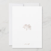 Elegant crème en goudflorale huwelijksuitnodiging kaart (Achterkant)