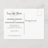 Elegant Creme Floral Save the Date Wedding Aankondigingskaart (Achterkant)