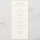 Elegant Crème Formeel Menu (Voorkant)