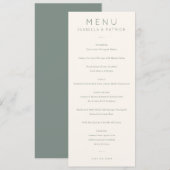 Elegant Crème Formeel Menu (Voorkant / Achterkant)