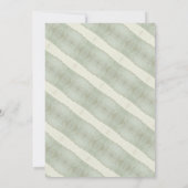 Elegant  crème groen rustiek Vrijgezellenfeest Kaart (Achterkant)