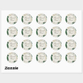 Elegant Crème Ivoor Script Bedankt Ronde Sticker (Vel)