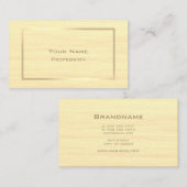 Elegant crème met Gold Lijst Professional Visitekaartje (Voorkant / Achterkant)