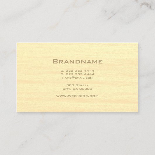 Elegant crème met Gold Lijst Professional Visitekaartje (Achterkant)