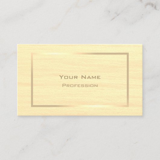 Elegant crème met Gold Lijst Professional Visitekaartje (Voorkant)