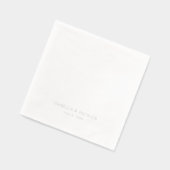 Elegant Crème Minimalistisch Folie Servetten (Links)