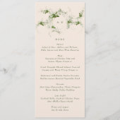Elegant crème monogram | Eucalyptus krans bruiloft Menu (Voorkant)