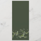Elegant crème monogram | Eucalyptus krans bruiloft Menu (Achterkant)