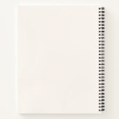 Elegant Crème Persoonlijk Schrift Monogram Bloem Notitieboek (Achterkant)