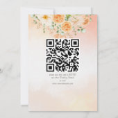 Elegant crème perzik oranje bloemen kaart (Achterkant)