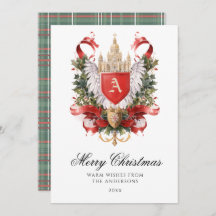 Elegant Crest Christmas Kaart