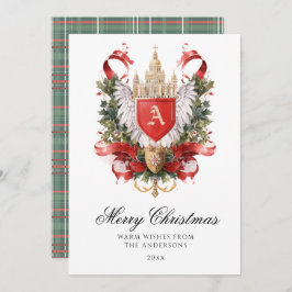 Elegant Crest Christmas Kaart
