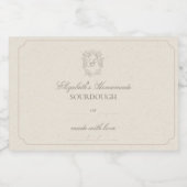 Elegant Crest DIY Zelfgemaakte Gift Label Voedselcontainer Etiket (Enkel label)