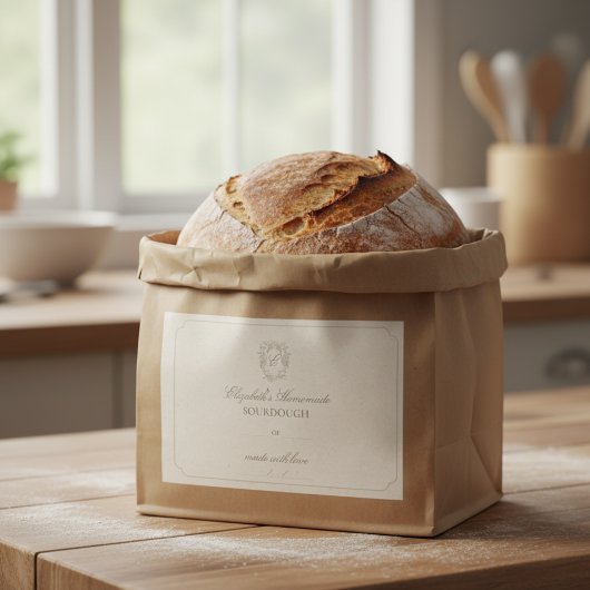 Elegant Crest DIY Zelfgemaakte Gift Label Voedselcontainer Etiket