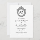 Elegant Crest Engagement Party Chic Kaart (Voorkant)