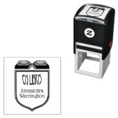 Elegant Crest Ex Libris Boeknaam Embosser Zelfinktende Stempel (In situ)