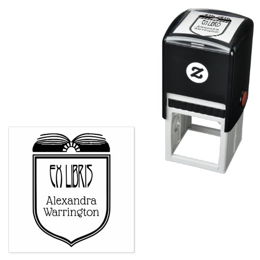 Elegant Crest Ex Libris Boeknaam Embosser Zelfinktende Stempel (In situ)
