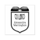 Elegant Crest Ex Libris Boeknaam Embosser Zelfinktende Stempel (Design)