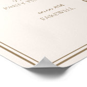 Elegant Crest Monogram Golf Weddenschap Tijdschema Poster (Hoek)