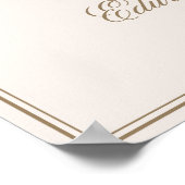 Elegant Crest Monogram Golf Weddenschap Welkom Poster (Hoek)