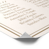 Elegant Crest Monogram Golf Wedding Seating Charts Poster (Hoek)