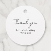 Elegant Crest Monogram Wedding Bedankjes Labels (Achterkant)
