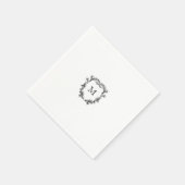 Elegant Crest Monogram Wedding Napkin Servet (Hoek)