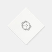 Elegant Crest Monogram Wedding Napkin Servet (Hoek)