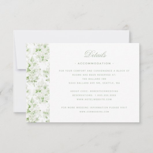 Elegant Crest w / Sage Green Bow Details Bedankkaart (Voorkant)