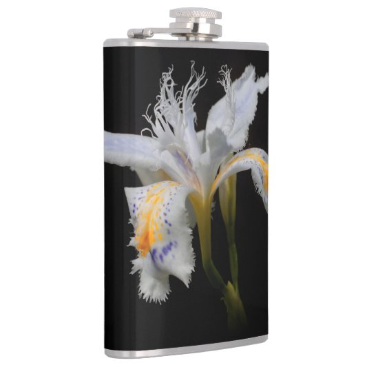 Elegant Crested Iris White Floral Heupfles (Rechts)