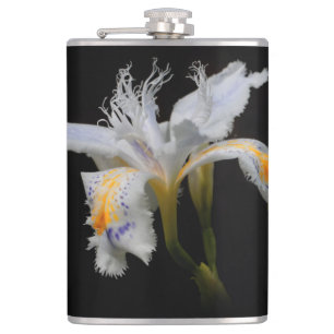 Elegant Crested Iris White Floral Heupfles