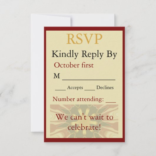 Elegant Crimson and Cream Starburst Design Traditi (Voorkant)