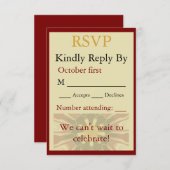 Elegant Crimson and Cream Starburst Design Traditi (Voorkant / Achterkant)