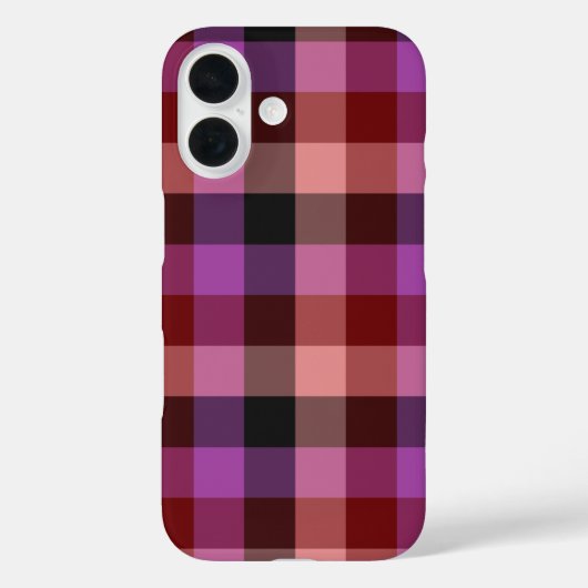 Elegant crimson and plum plaid seamless pattern Case-Mate iPhone case (Achterkant)