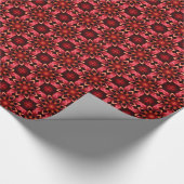 Elegant Crimson bloemmotief inpakpapier (Hoek)