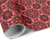 Elegant Crimson bloemmotief inpakpapier (Rol Hoek)