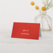 Elegant Crimson en White Paisley Indian Wedding Plaatskaartje (Achterkant)