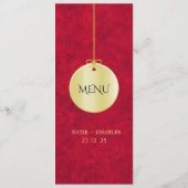 Elegant Crimson Gold Luxe Royal Menu (Achterkant)