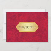 Elegant Crimson goud luxe royal Dank u kaart (Achterkant)