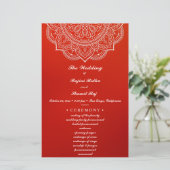 Elegant Crimson Indian Paisley Wedding Ceremony (Staand voorkant)