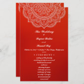 Elegant Crimson Indian Paisley Wedding Ceremony (Voorkant / Achterkant)