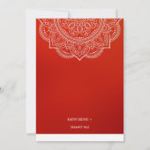 Elegant Crimson Paisley Indian Engagement Party Kaart (Achterkant)