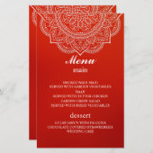 Elegant crimson Paisley Indian Hindu Wedding (Voorkant / Achterkant)