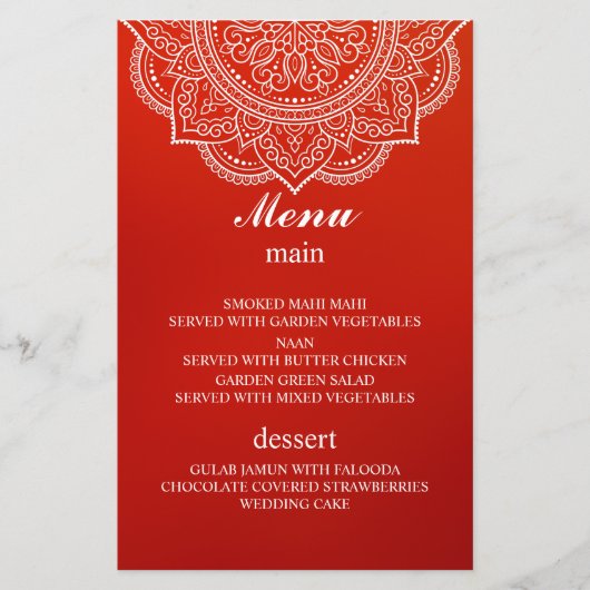 Elegant crimson Paisley Indian Hindu Wedding (Voorkant)