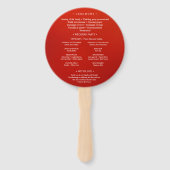 Elegant Crimson Paisley Indian Wedding Programme Handwaaier (Achterkant)