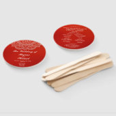 Elegant Crimson Paisley Indian Wedding Programme Handwaaier (Niet-gemonteerd)