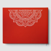 Elegant Crimson Paisley Mandala Guest Book Gastenboek (Achterkant)